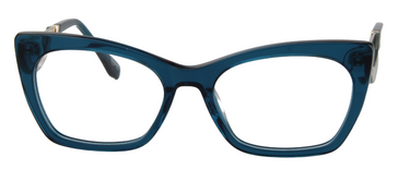 Afro Motif Women Eyeglasses: Zara - Transparent Dark Blue - SpecSMART Eye Clinic (Front View)